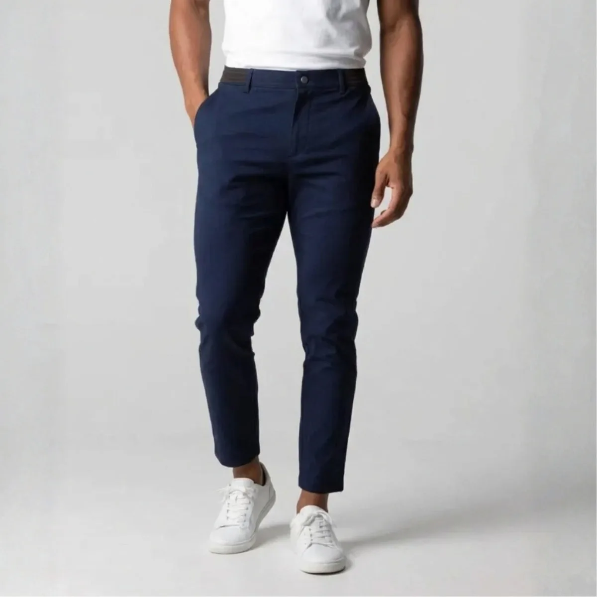 Slim fit stretch chino met elastische tailleband - Afbeelding 4