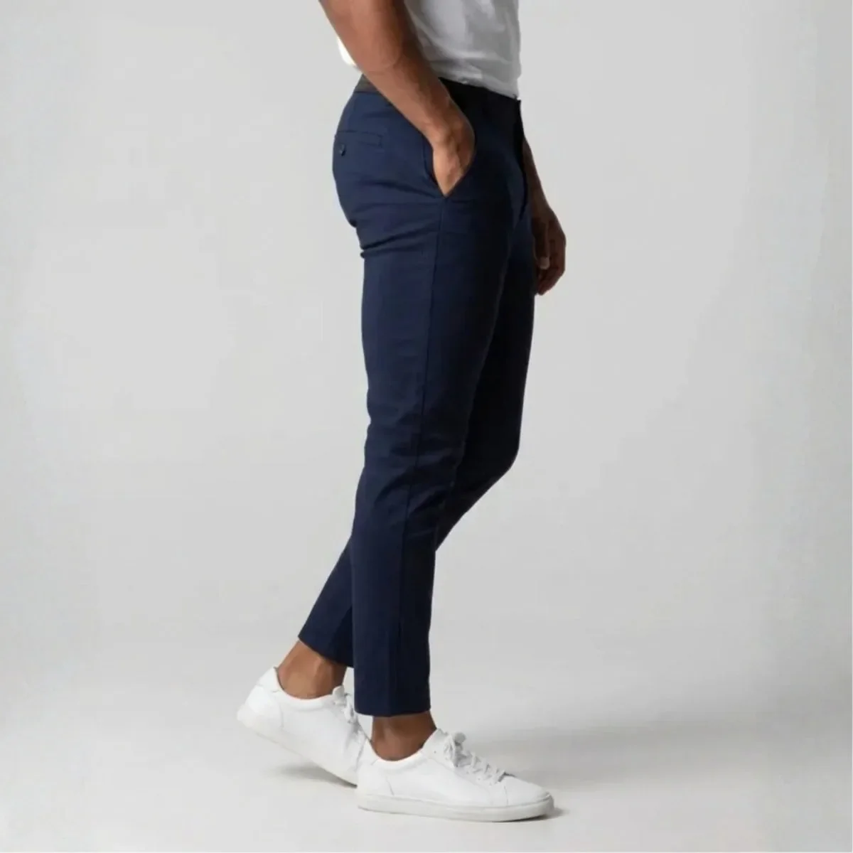 Slim fit stretch chino met elastische tailleband - Afbeelding 7