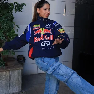 Unisex Racing jas met hoge kraag en volledige ritssluiting