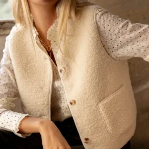 Vest met luipaardprint en twee zakken