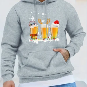 Beer | Casual & sportieve herensweater met kerstbiermok print