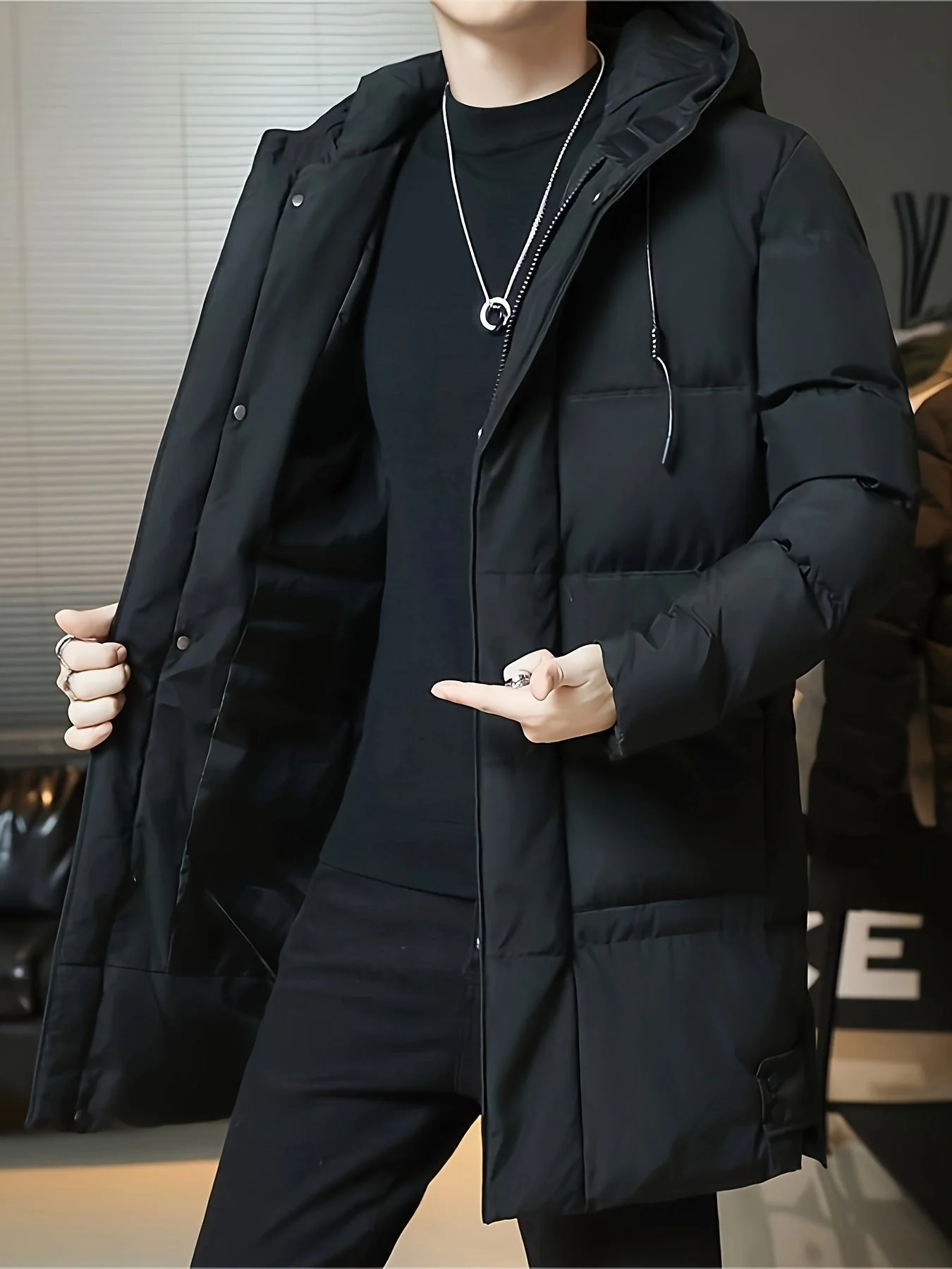 Cas | Warme dikke gewatteerde winterjas voor heren - Afbeelding 7