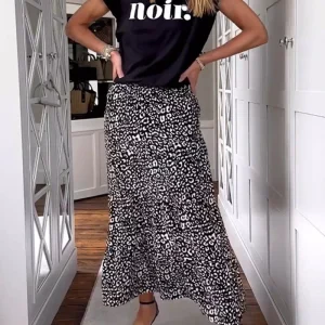 Casual bedrukte lange rok