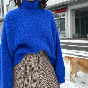 Casual effen gekleurde coltrui