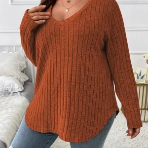 Effen kleur blouses met lange mouwen