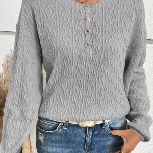 Effen topje met knopen