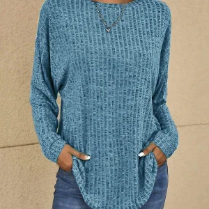 Eleonora | Top met ronde hals en lange mouwen