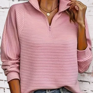 Elise | Casual sweatshirt met lange mouw en textuur