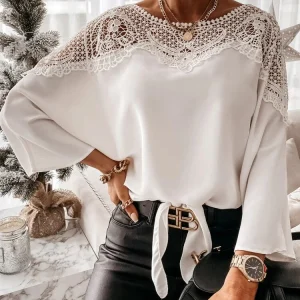 Vrouwen Gehaakt Borduurwerk Blouse