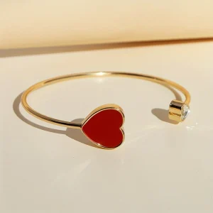 Fien | Chique rode hart armband