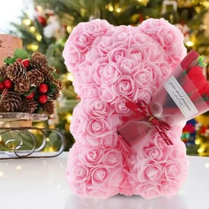 Fleur | Romantische teddybeer knuffel van rozen