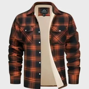 Jasper | Elegant heren flanellen jack in vintage stijl met fleece voering