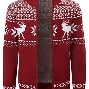 Joris | Casual gebreide cardigan met rendierpatroon