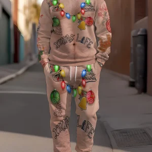 Joris | Feestelijk rendierprint kerst trainingspak set