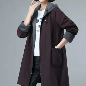 Leanne | Casual overjas met capuchon