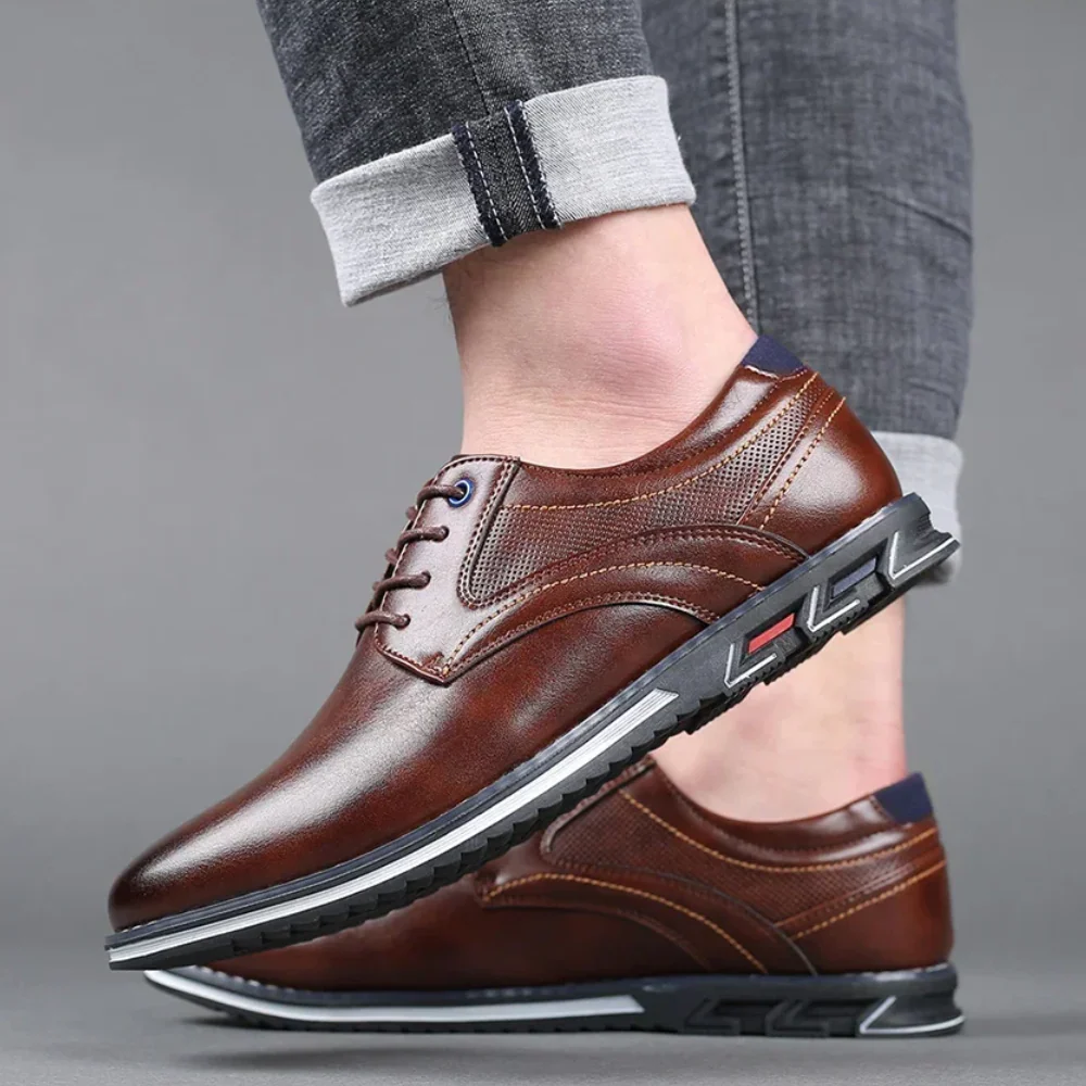 Pim | Leer geklede schoenen - Afbeelding 4