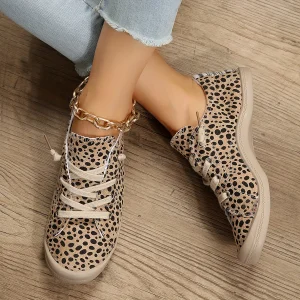 Leopard | Luipaardprint damessneakers in lage stijl