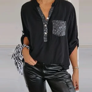 Losse blouse met pailetten