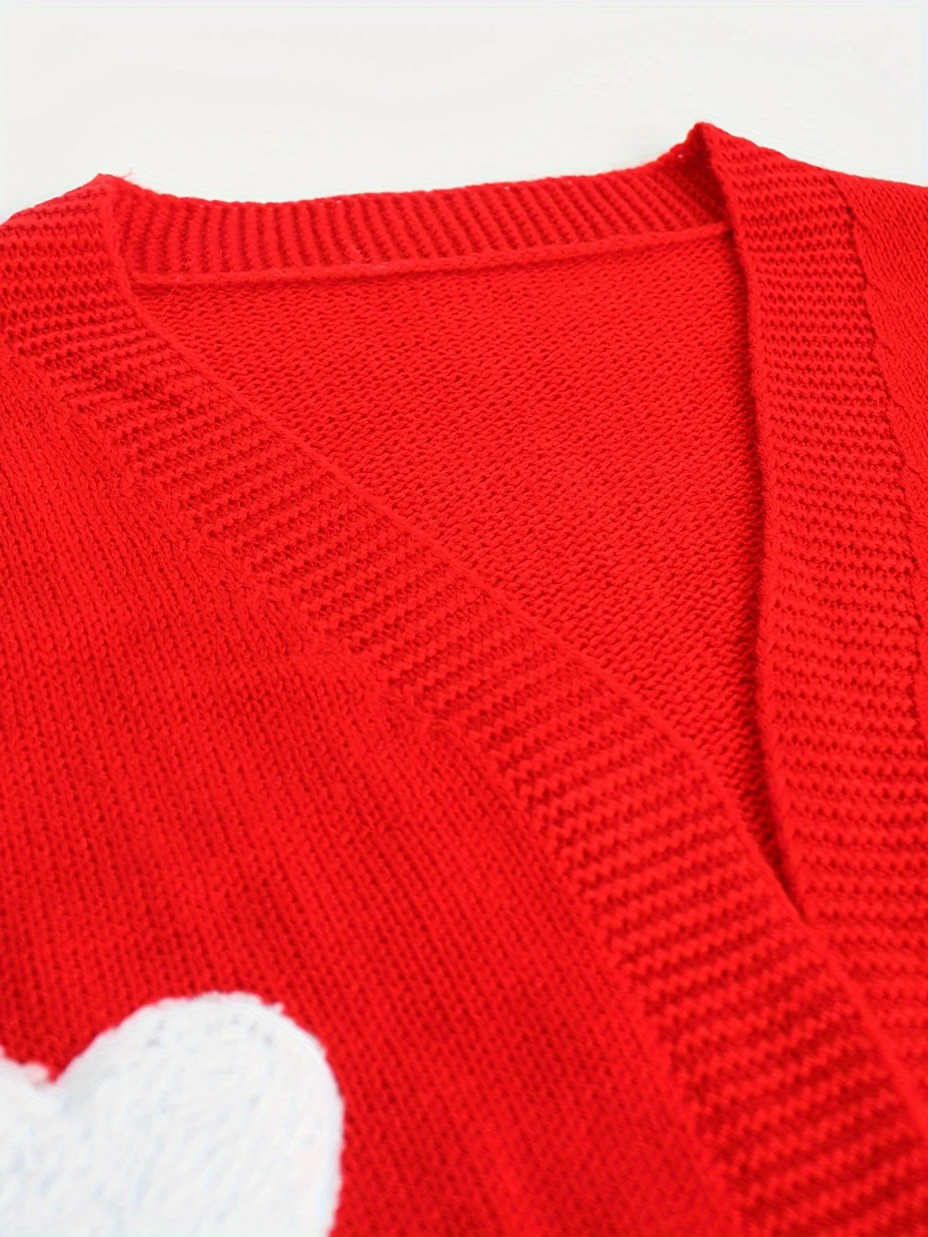 Lotte | Vest met hartjespatroon en open voorkant - Afbeelding 5