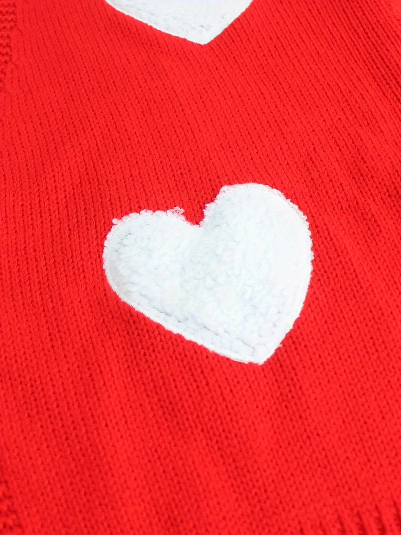 Lotte | Vest met hartjespatroon en open voorkant - Afbeelding 7