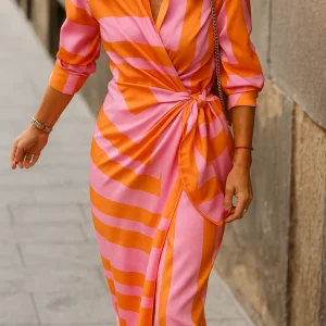 Louisa | Zomerjurk met wikkel en kraag