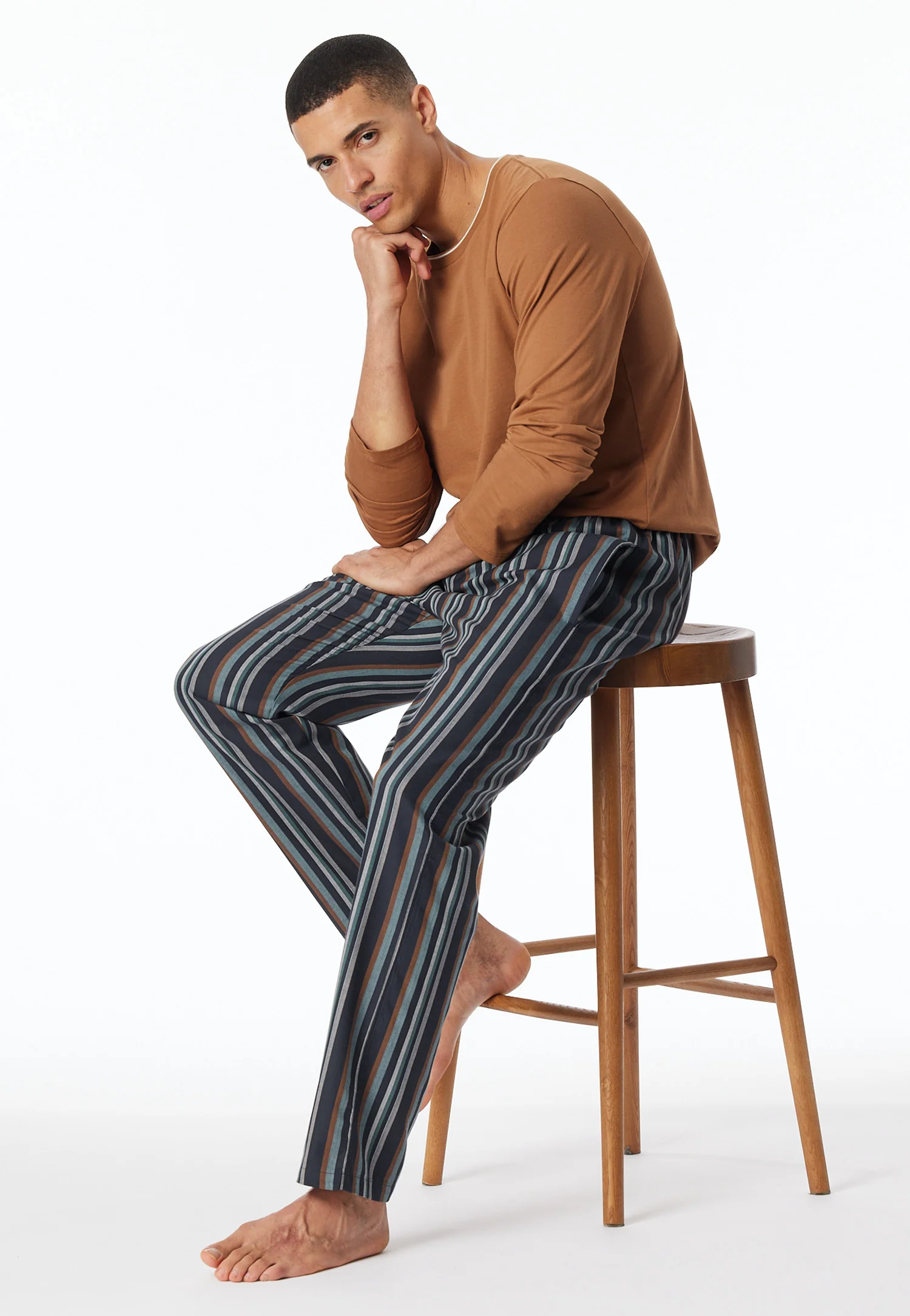 180292-914 Schiesser Mix & Relax geweven Loungebroek - Afbeelding 2