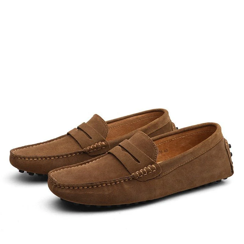 Luca | Slipvrije Italiaanse mannen instap loafers van suede en rubber - Afbeelding 5