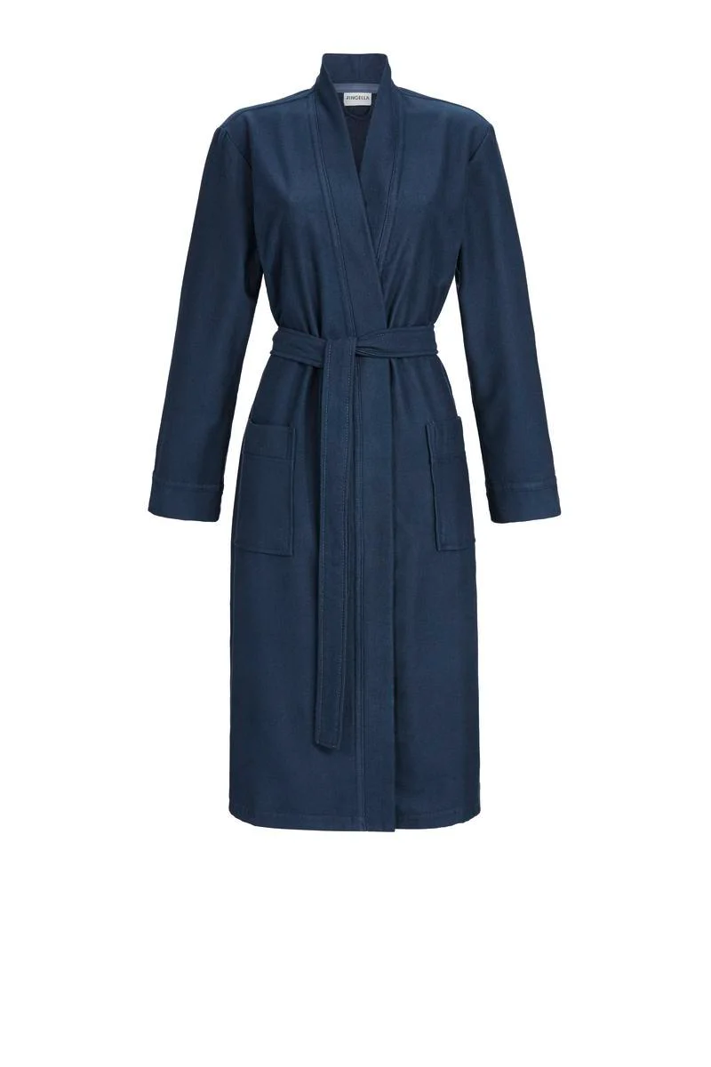 Ringella Unisex Frotté Badjas met Bindceintuur – night shadow M118706