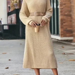 Maud | Gebreide lange jurk