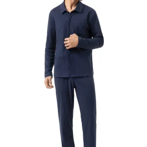 Mey Pure Night Pyjama – Volledige lengte – Yacht Blue  2240069