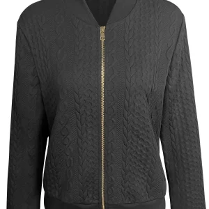 Nina | Casual bomberjack met textuur en ritssluiting