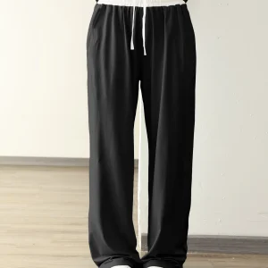 Nina | Hoge stretch kleurblok trainingsbroek met zakken