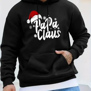 Papaclaus | Kerstman hoodie met zak en lange mouw