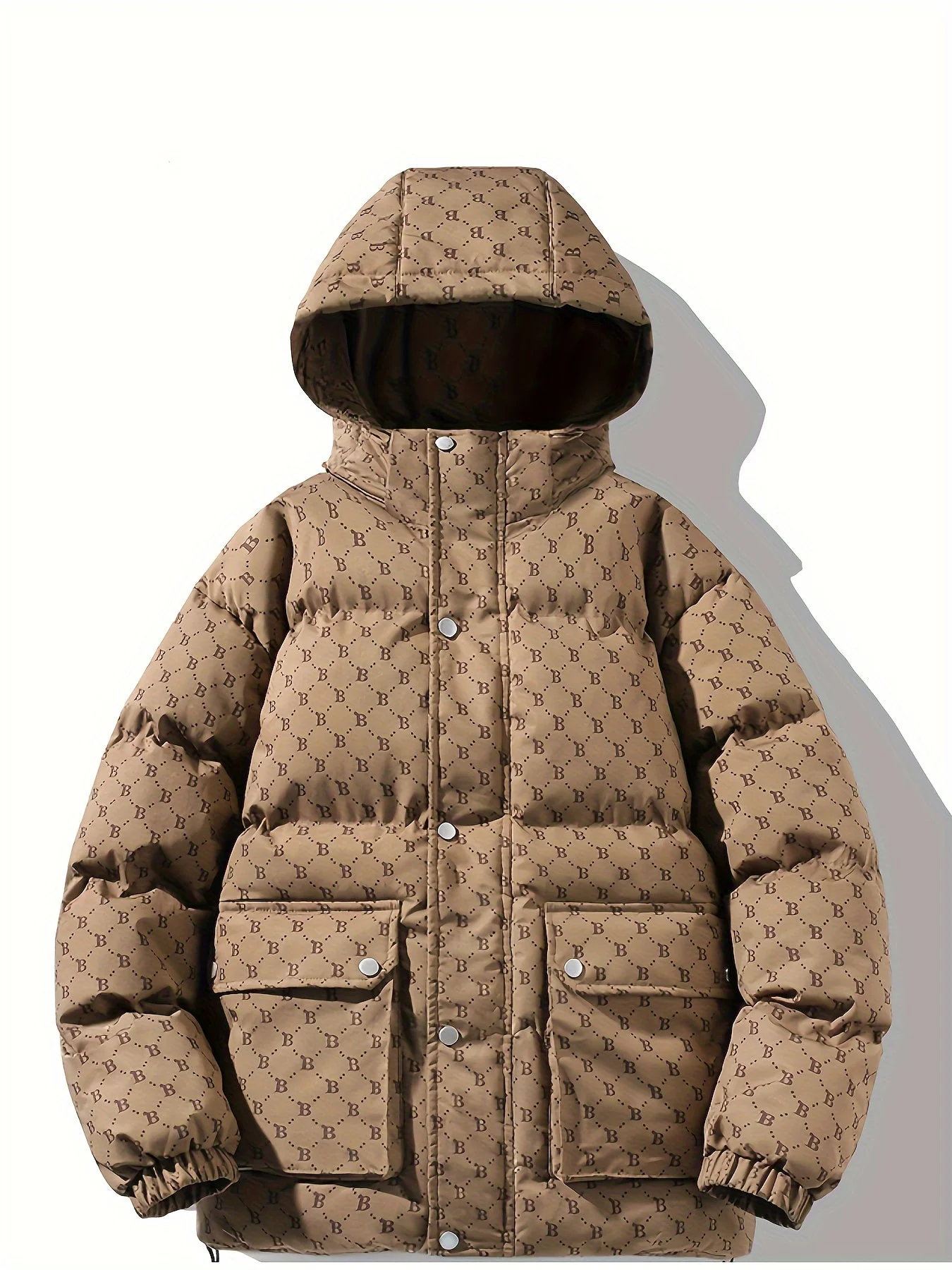 Pim | Stijlvol effen kleur donsjack met zakken - Afbeelding 5