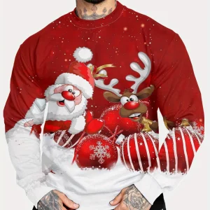 Ruben | Heren kerstman en rendier crewneck sweatshirt