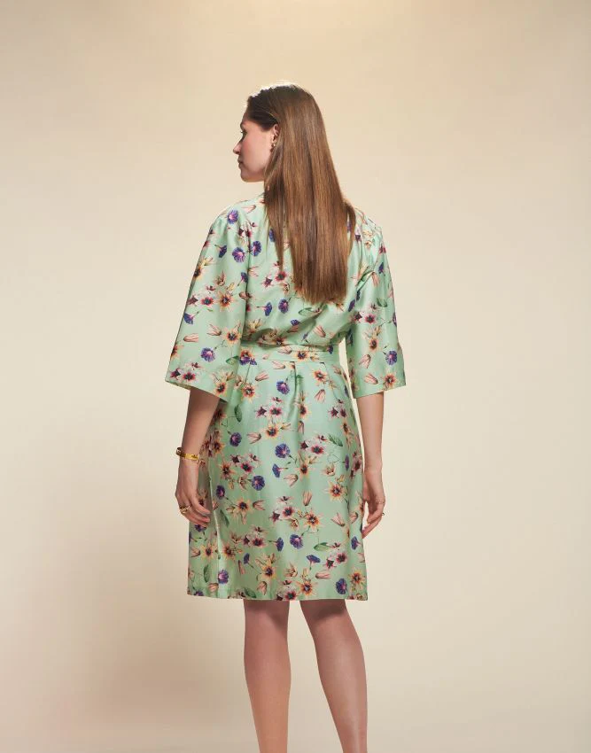 Essenza Sarai Fiorre Kimono short_102183_ Subtle green - Afbeelding 4