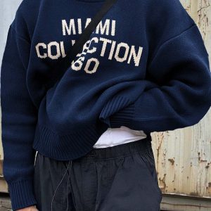 Sem | Heren Amerikaanse streetstyle gebreide trui met ronde hals