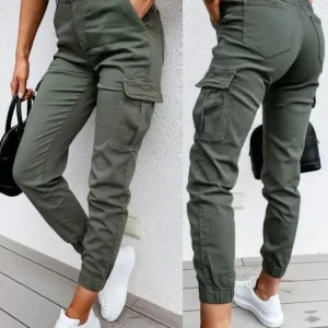 Sofie | Cargo broek met hoge taille