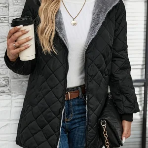 Sophie | Dames pufferjas met geometrisch patroon