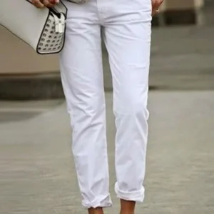 Stijlvolle casual effen kleur broek