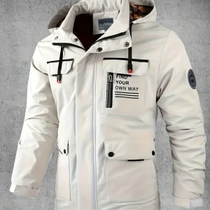 Thijs | Waterdichte & winddichte heren softshell jas met capuchon en meerdere zakken