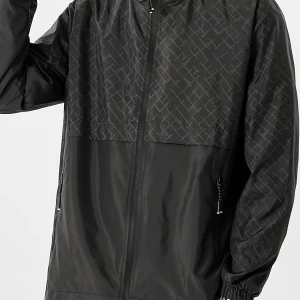 Tim | Lichtgewicht heren windjack met geruit patroon en capuchon