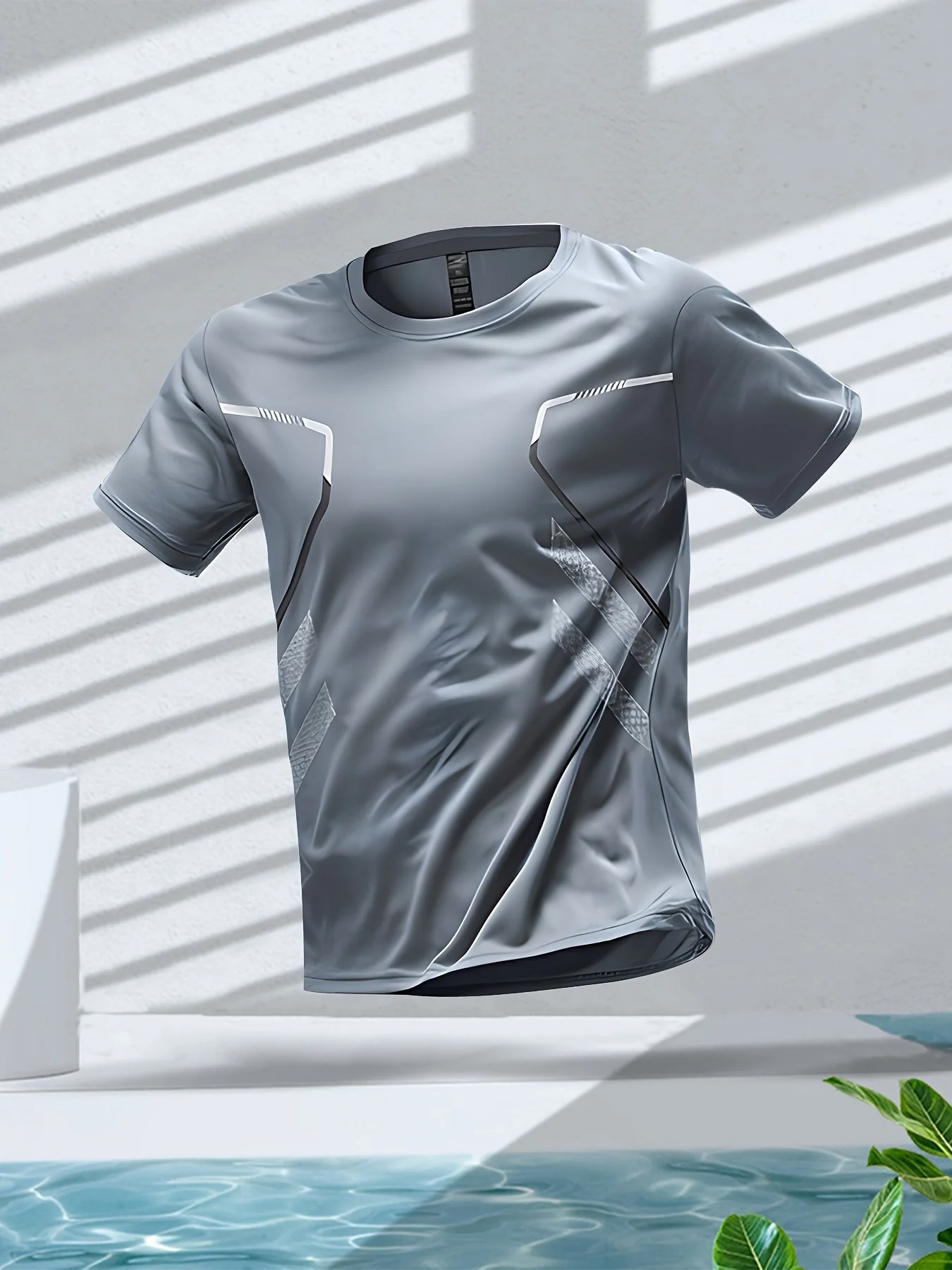 Tom | Kleurrijk heren sportshirt met sneldrogende korte mouwen