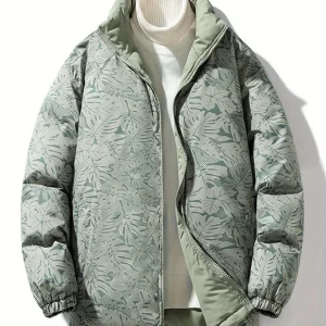 Tom | Omkeerbare dikke jas met staande kraag en lange mouwen