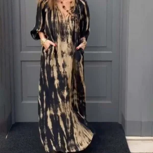 Vintage maxi jurk met zakken